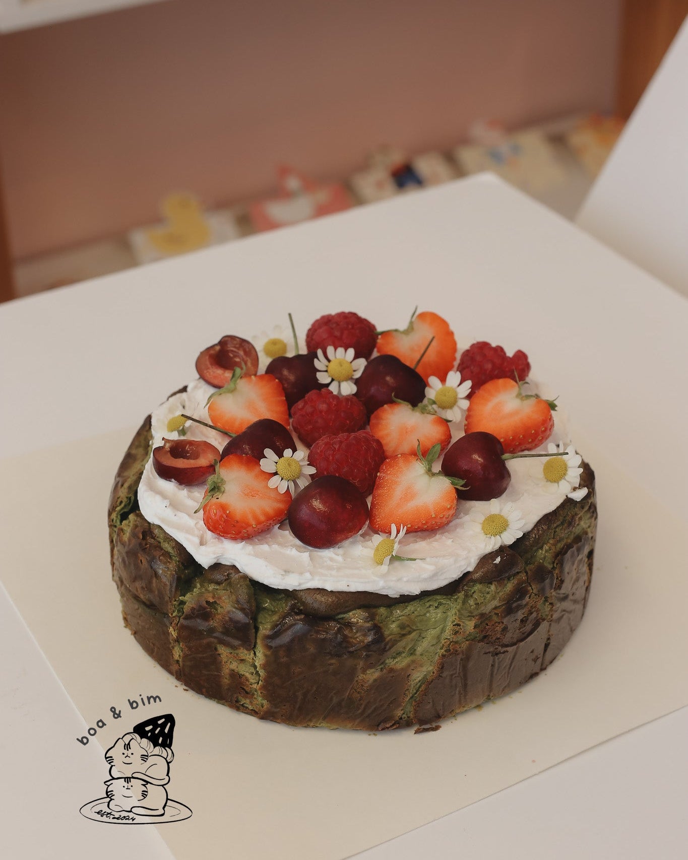 Matcha Basque burnt cheesecake (G, L)