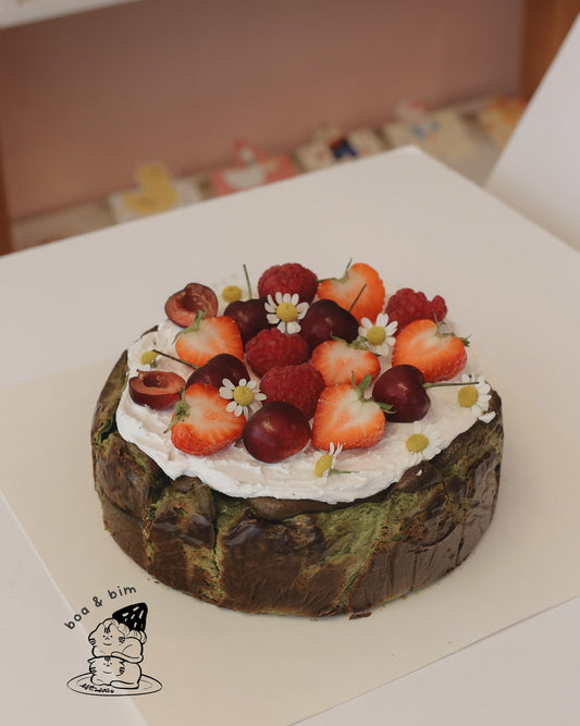 Matcha Basque burnt cheesecake (G, L)